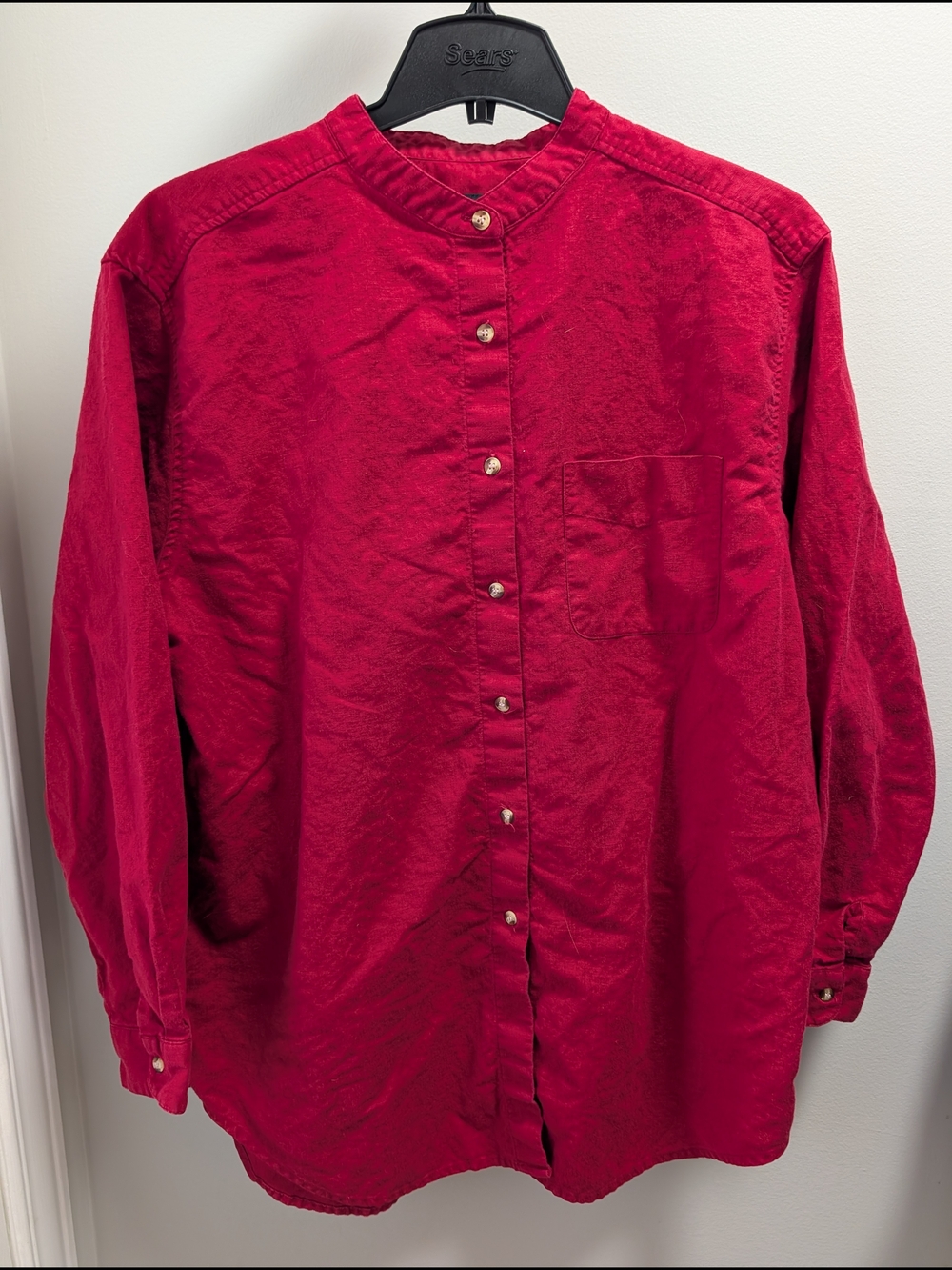 Vtg Concept XXV Button-Front Linen Shirt